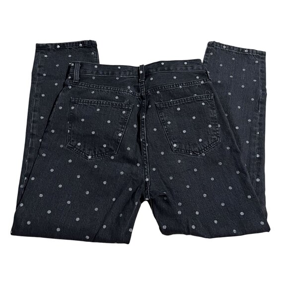 Current/Elliott Womens Blk Polka Dot High-Waisted Vintage Cropped Hem Jeans 28 - Picture 2 of 10